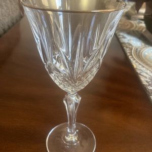 “Salzburg Gold” by Cristal De Flanders crystal water goblet